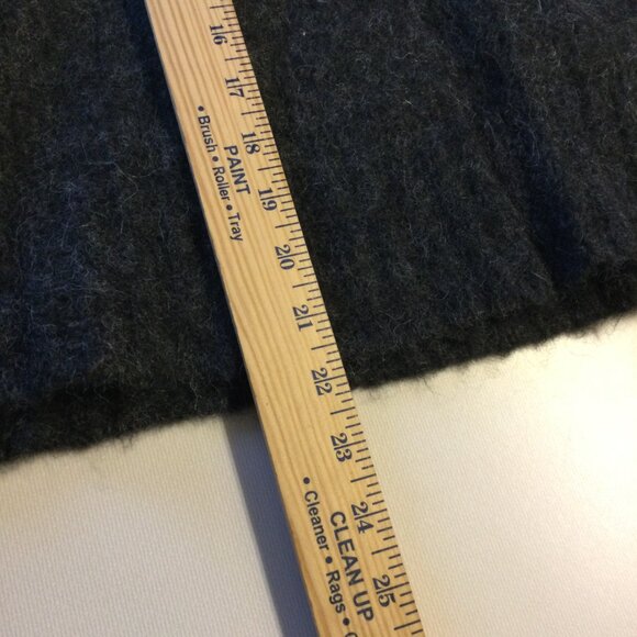 Jenni Kayne Baby Alpaca Wool Sweater LG Dark Gray Cropped Boxy Drop Shoulder - Picture 7 of 9